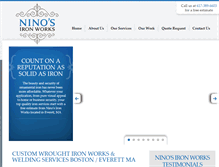 Tablet Screenshot of ninosironworksinc.com